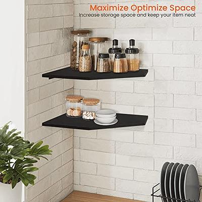 Floating Wood Box Shelf Bathroom Shelf Organizer Wall 