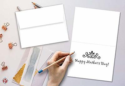 Greeting Cards Set – Blank White A6 (4.5 x 6) Cardstock & Envelopes –  Customized & Personalized Cards for Business, Holidays, Bridal Showers,  Birthdays, Wedding Invitations, All Occasion (50-Pack) - Yahoo Shopping