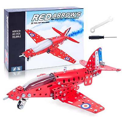 Building Toys Model Airplane Set -258 Pieces DIY Building Stem Projects Toys  for Kids Boys Ages 8-12 and Older,Building Assembly Science Educational Toys  Set Gifts for Model Aircraft Fan 