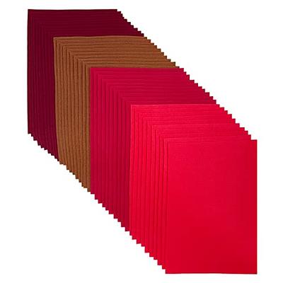 40 Pcs 6 x 6 Inches Craft Felt Fabric Sheets, Assorted Colors Non