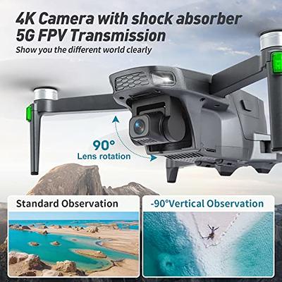  GPS Drone with 4K dual Camera for Adults, Professional Drones  with Brushless Motor, 60 Mins Long Flight Time, Auto Return Home, Follow  Me, Optical Flow Positioning, RC Quadcopter for Beginners 