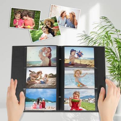 Artmag Photo Album 4x6 1000 Photos, Large Capacity Wedding Family Leather Cover Picture Albums Holds Horizontal and Vertical 4x6 Photos with Black