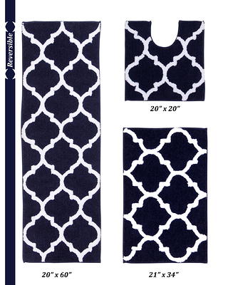 Better Trends 2 Piece Trier Bath Rug Set - Blue