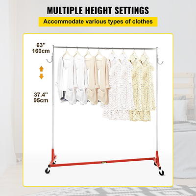 VEVOR Z-Truck Clothing Rack Rolling Garment Z Rack Lockable Casters Heavy-Duty