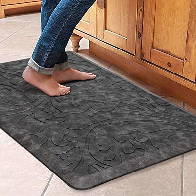 Hreasky Silicone Indoor Door Mat - Quick Dry, Strong Suction& Machine Washable Floor Mat, Low Profile for Home Entrance, Garage, Patio, 17x 30