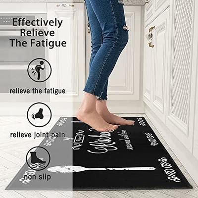 Kitchen Rugs and Mats Non-Slip Washable Anti-Fatigue Kitchen Mats 2 Pieces  Black Kitchen Carpet Floor Comfort Mats for Kitchen Sink Front Two Piece  Set, Black 17x24+17x48inch - Yahoo Shopping