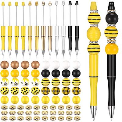 12 Set Plastic Beadable Pens Assorted Wood Round Crystal Spacer Beads Set  Black Ink Ballpoint DIY Bead Pen for Women Kids Gifts School Office  Supplies (Bee) - Yahoo Shopping