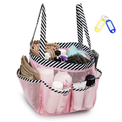 Shower Caddy Basket Tote For College Dorm, Plastic Storage Basket With  Handles Portable Bath Organizer Bin For Bathroom Toiletry Garden, Pink