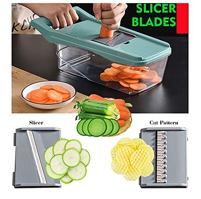 Vegetable Food Chopper, 13 in 1 Multifunctional Vegetable Cutter & Slicer,  Kitchen Food Slicer Onion Dicer, Salad Chopper Food Dicer, Manual Hand