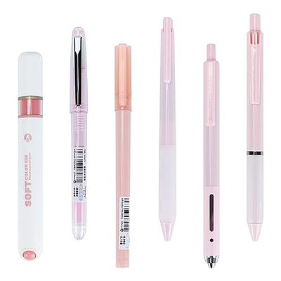 Buqoo Gel Pens Set, 5 Pack Retractable Gel Ink Pens 0.5mm Fine Points Pens  Various Styles of Gel Pens with 1 Highlighter Smooth Writing No Bleed for  Note Taking, Writing (Pink) - Yahoo Shopping