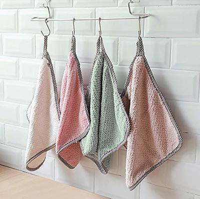 HOMEXCEL Coral Velvet Kitchen Dishcloths 24 Pack Soft Reusable Dish Towels  Coral