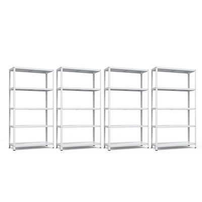 King's Rack Gray 4-Tier Boltless Bin Storage Shelving System Garage Storage Rack (12 Plastic Bins in 4 Tier) GT0908