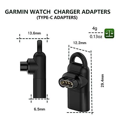  2 Pack USB-C Female to for Garmin Smart Watches Charging  Connector Male Adapter, Type C to Charging Adapter for Garmin Instinct 2  Solar/Fenix 5/6/ 5 Plus /6X/Venu/Vivoactive 3/Fenix 7 7X//EPIX,Black :  Electronics
