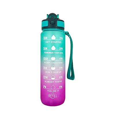 ZOUNICH Tritan BPA Free Water Bottle with Time Marker - 32oz/24oz/17oz  Leakproof Motivational Sports…See more ZOUNICH Tritan BPA Free Water Bottle