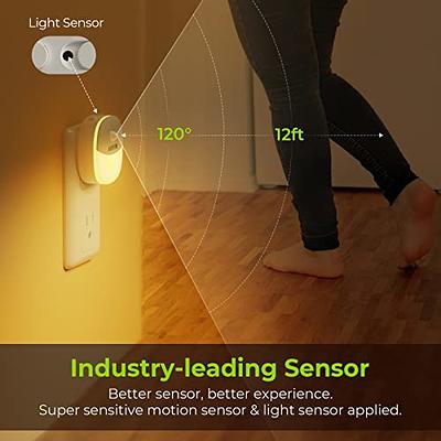 AUVON Night Light Plug in, Motion Sensor Night Light, Dimmable Smart LED  Night Lights Plug Into Wall