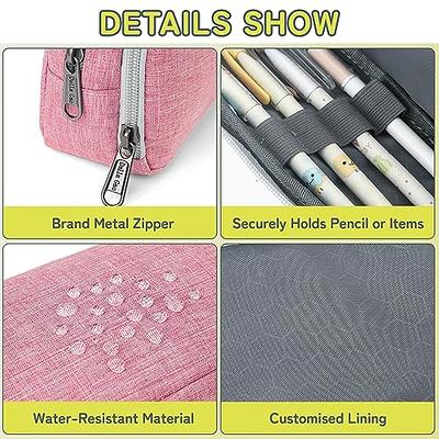 Della Gao Big Capacity Pencil Case, Durable Nylon Pencil Bag Aesthetic  Pencil Pouch Travel Simple Stationery Bag Office Organizer Pen Bag for  Adults - Pink - Yahoo Shopping