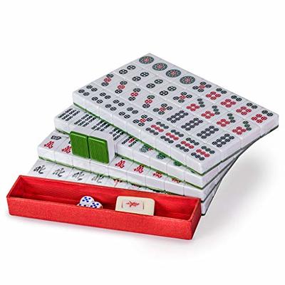 Japanese Riichi Mahjong Set - White and Yellow Standard Size Tiles