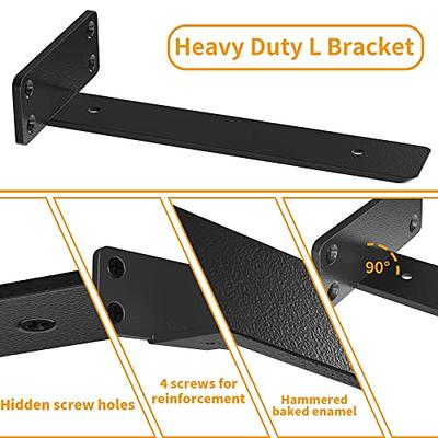 ZGO Floating Shelf Brackets, Shelf Brackets Heavy Duty, Black Metal L  Brackets for Shelves, Wall Brackets for Shelves, 6 Inch Floating Shelf  Hardware(6 Pack) - Yahoo Shopping