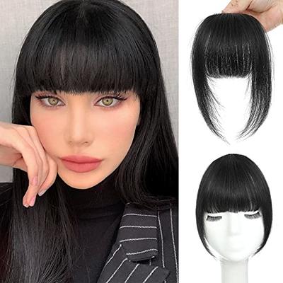 Invisible Clip in Hair Extensions for Short Hair Wiglets Hairpieces for Thinning Hair 12 inch Natural Black Middle Extension Hair Clips, Bobby Pins
