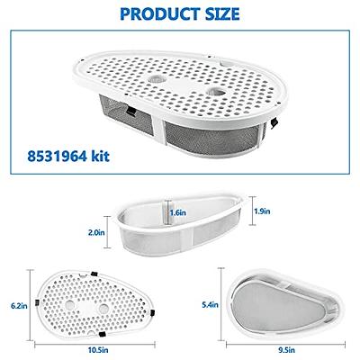 W10828351 Upgraded Dryer Lint Filter & Cover by APPLIANCEMATES Replacement  for Whirlpool Ken-more Stackable Washer/Dryer Lint Trap Replaces 8531964