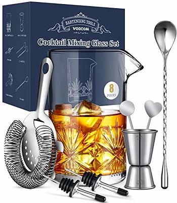 OBALY Bartender Kit 11-Piece Cocktail Shaker-Muddler for Cocktails 25oz  Boston Shaker-Bar Accessories with Stylish Bamboo Stand Mix Drink Shaker  kit