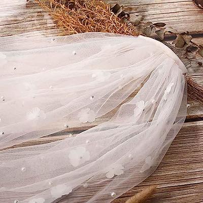 Yalice Pearl Bridal Wedding Veils Flower Long Cathedral Veil 118'' Veils  for Brides 1 Tier Fingertip Length Veil with Comb (Fingertip Length:100 *  120cm/39 * 47'', Ivory-Style-A) - Yahoo Shopping