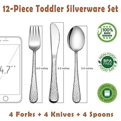 LIANYU 12-Piece Kids Silverware Set, Stainless Steel Toddler