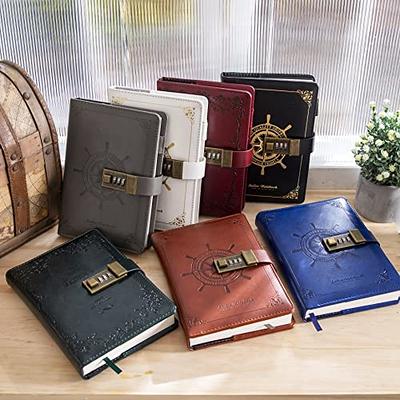  CAGIE Diary with Lock Journal for Women, A5 6 Ring