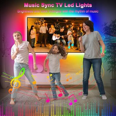 LED Lights for TV Led Backlight, 13.1ft RGB Led Strip Lights for TV Lights  Behind, USB Led Light Strip for 45-60in TV, Bluetooth APP Control Music