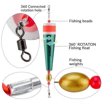 Thkfish THKFISH Fishing Bobbers Fishing Floats Weighted Bobbers for Fishing  Popping Cork Float Rig Rattle Popping Cork Weighted Popping