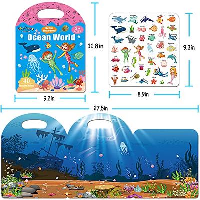 iGetooy Reusable Sticker Books for Kids 2-4, 2 Sets Jelly Quiet Book,  Preschool Learning Activities Busy Book for Toddler Travel Toys Waterproof  Stickers for Kids (Vehicles & Ocean World) - Yahoo Shopping