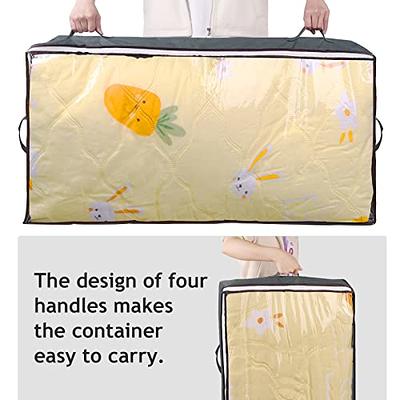 Budding Joy Large Storage Bags, 6 Pack Clothes Storage Bins Foldable Closet Organizers Storage Containers with Durable Handles Thick
