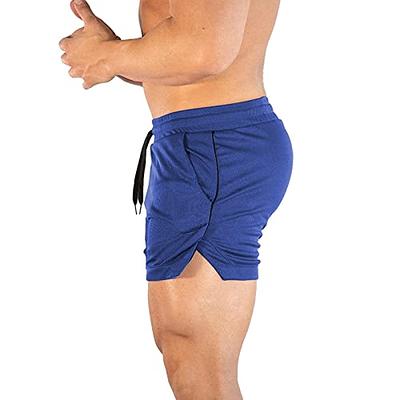 CEHT Mens Athletic Shorts 2 Pack Quick Dry Bodybuilding Mens Workout Shorts  Gym Shorts for Men with Pockets (Black+Royal Blue, Small) - Yahoo Shopping