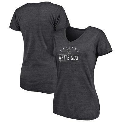 Women's Fanatics Branded Heathered Gray Boston Red Sox Core Official Logo V-Neck T-Shirt