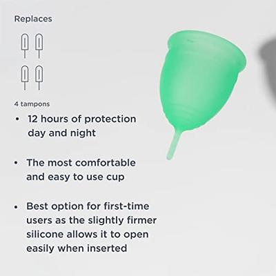 Saalt Menstrual Cup - Premium Design - Most Comfortable Period Cup - #1  Active Cup - Wear for 12 Hours - Soft, Flexible, Reusable Medical-Grade