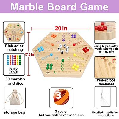 HOROW 20 in Large Original Marble Game Wahoo Board Game Double Sided  Painted Wooden Fast Track Board…See more HOROW 20 in Large Original Marble  Game