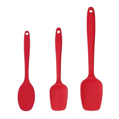 Silicone Non Stick Spatula Set 3 Pcs Heat Resistant Kitchen