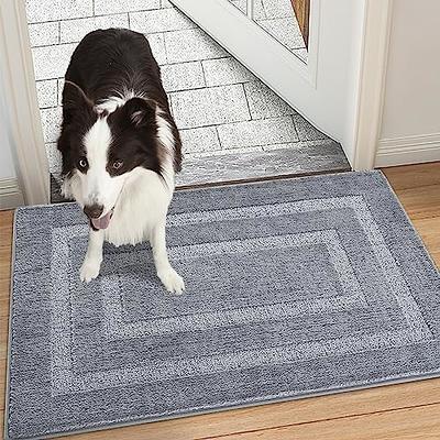 OLANLY Dog Door Mat for Muddy Paws, Absorbs Moisture and Dirt, Non-Slip  Washable Mat, Quick Dry Microfiber, Mud Mat for Dogs, Entry Indoor Door Mat