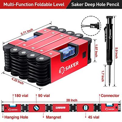 Saker Multi-function Scribing Tool- Construction Pencil- Scribe Tool with  Pencil