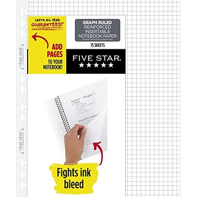 Five Star Reinforced Filler Paper, Graph Ruled, 100 Sheets (17012)