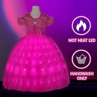  UPORPOR Light Up Pink Princess Dresses for Girls Halloween  Costumes Dressing Up Clothes for Little Girl Kids Party Christmas, 100 :  Clothing, Shoes & Jewelry