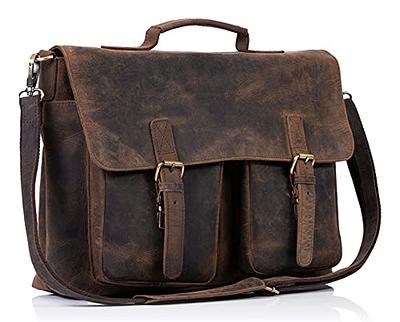 Leather Briefcase Laptop bag 18 inch Handmade Messenger Bags Best Satchel  by KPL