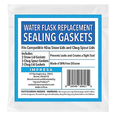 IMPRESA [3 Sets] Water Bottle Gasket Replacement for Thermoflask 40oz  Insulated Stainless Steel Water Bottle Lid - 3 Silicone Gaskets Each for  Water Bottle Straw Lid, Chug Lid & Chug Spout - 9 Total - Yahoo Shopping