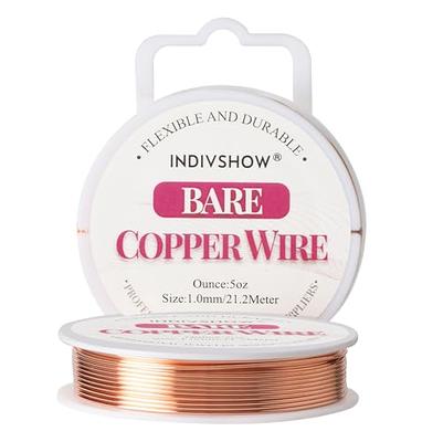 2 Lbs. Bare Copper Wire for Crafts - Half Hard ( 99.9% Pure Copper)