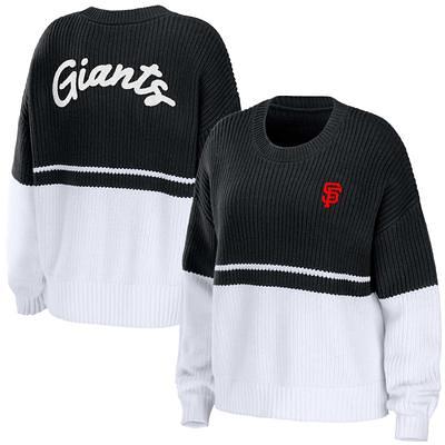 Women's Wear by Erin Andrews Black San Francisco Giants Vintage Cord Pullover Sweatshirt Size: Small