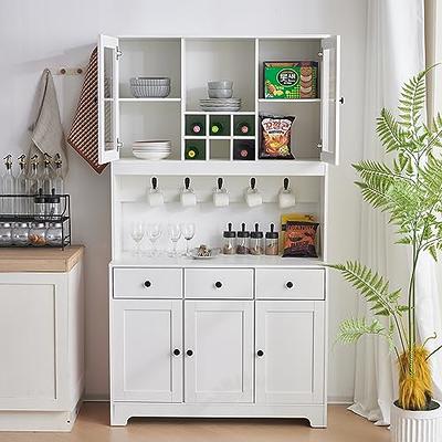 HOLTICO 41'' Freestanding Pantry Cabinet, Kitchen Pantry Storage