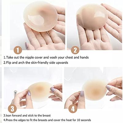 Nipple Cover Adhesive Bra Breast Petals Reusable Silicone Pad 3