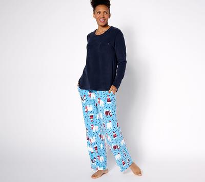 Cuddl Duds Regular Fleecewear with Stretch Pajama Set - Yahoo Shopping