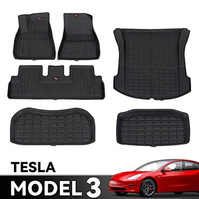 Tesla Model 3 Floor Mats Liners 2023 2022 2021 BHASD Tesla Model 3  Accessaries 2024 2023 2022 2021 Tesla Model 3 All Weather Floor Mats Tesla  3 Mats