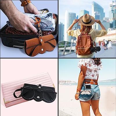 Sunglasses Pouch Leather Travel Case Eyeglasses Pouch 